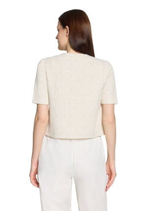 Beige Sweatshirt Jacket