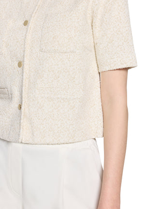 Beige Sweatshirt Jacket
