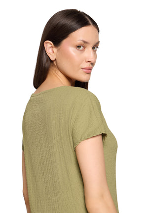 Khaki Textured Top
