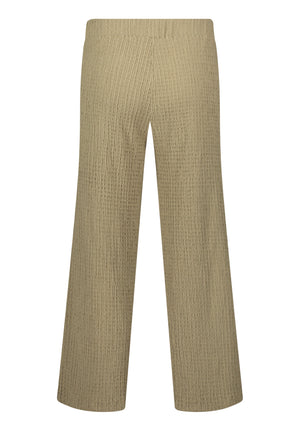 Khaki Textured Trousers