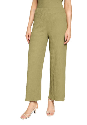 Khaki Textured Trousers