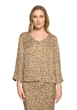 Load image into Gallery viewer, Brown Animal Print Top
