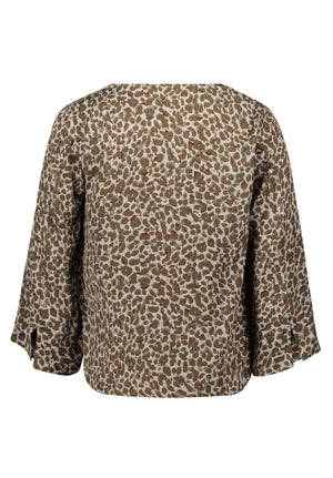 Brown Animal Print Top