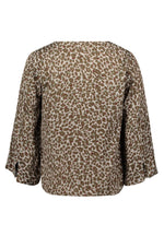Load image into Gallery viewer, Brown Animal Print Top
