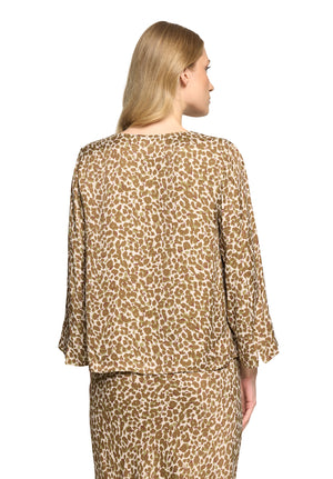 Brown Animal Print Top