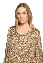 Load image into Gallery viewer, Brown Animal Print Top
