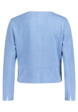 Blue Faux Suede Jacket