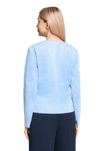 Load image into Gallery viewer, Blue Faux Suede Jacket
