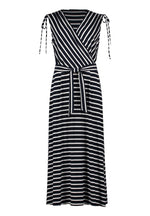 Load image into Gallery viewer, Navy Striped Midi Dress

