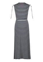 Load image into Gallery viewer, Navy Striped Midi Dress
