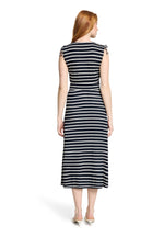 Load image into Gallery viewer, Navy Striped Midi Dress
