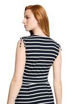 Load image into Gallery viewer, Navy Striped Midi Dress
