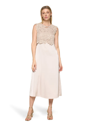 Beige Crochet Dress