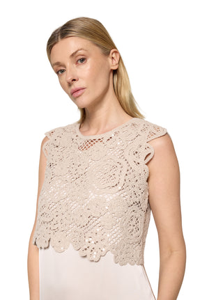 Beige Crochet Dress