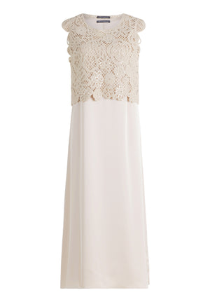 Beige Crochet Dress