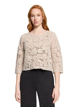 Load image into Gallery viewer, Beige Openwork Jumper
