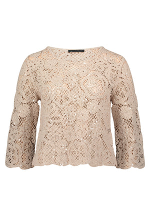 Beige Openwork Jumper