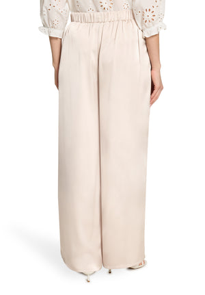 Beige Satin Finish Trousers