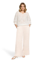 Load image into Gallery viewer, Beige Satin Finish Trousers
