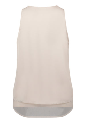 Taupe Satin Blouse