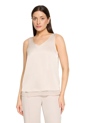 Taupe Satin Blouse