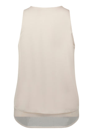 Taupe Satin Blouse