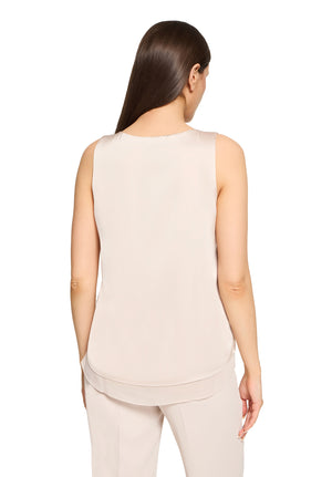 Taupe Satin Blouse
