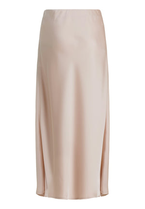 Beige Satin Finish Skirt