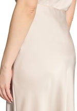 Load image into Gallery viewer, Beige Satin Finish Skirt
