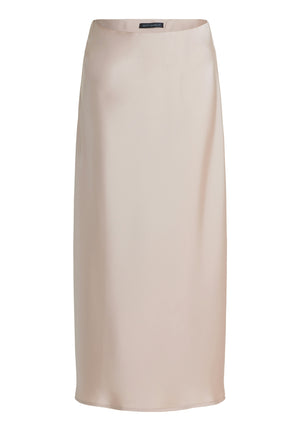 Beige Satin Finish Skirt