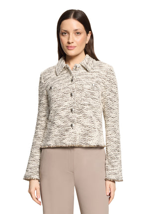 Brown Textured Jacket