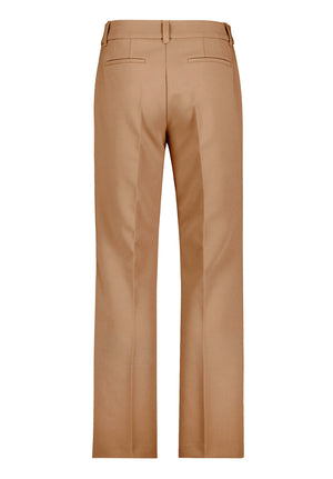 Tan Elegant Stretch Trousers