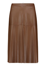 Load image into Gallery viewer, Tan Faux Leather Skirt
