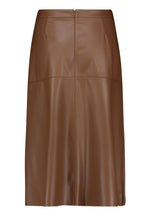 Load image into Gallery viewer, Tan Faux Leather Skirt
