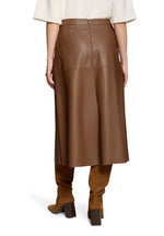 Load image into Gallery viewer, Tan Faux Leather Skirt
