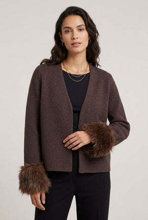 Brown Knitted Jacket