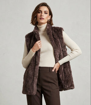 Brown Faux Fur Gilet