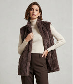 Load image into Gallery viewer, Brown Faux Fur Gilet
