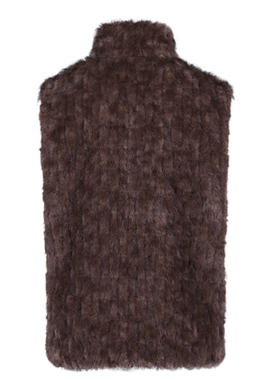 Brown Faux Fur Gilet