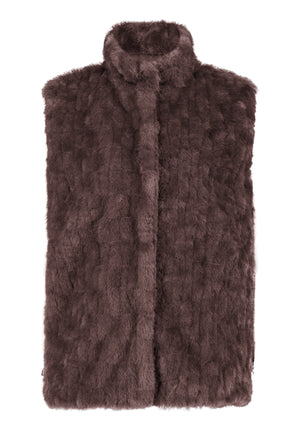 Brown Faux Fur Gilet