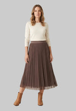 Load image into Gallery viewer, Brown Pleated Skirt
