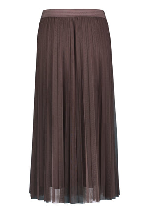 Brown Pleated Skirt