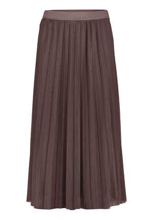 Brown Pleated Skirt