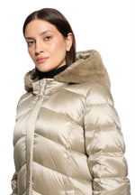 Load image into Gallery viewer, Beige Quilted Down Jacket
