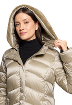 Load image into Gallery viewer, Beige Quilted Down Jacket

