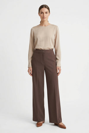 Brown Wide Leg Trousers