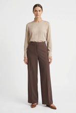 Load image into Gallery viewer, Brown Wide Leg Trousers
