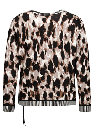 Brown Animal Print Jumper