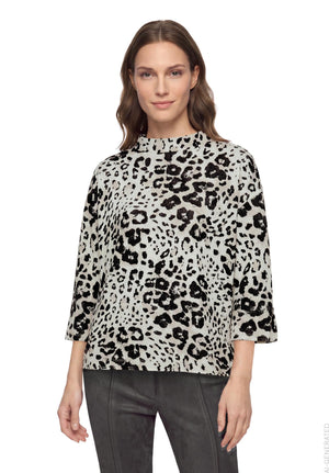 Black Animal Print Sweatshirt