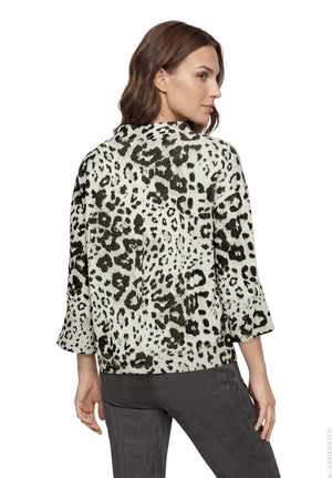 Black Animal Print Sweatshirt